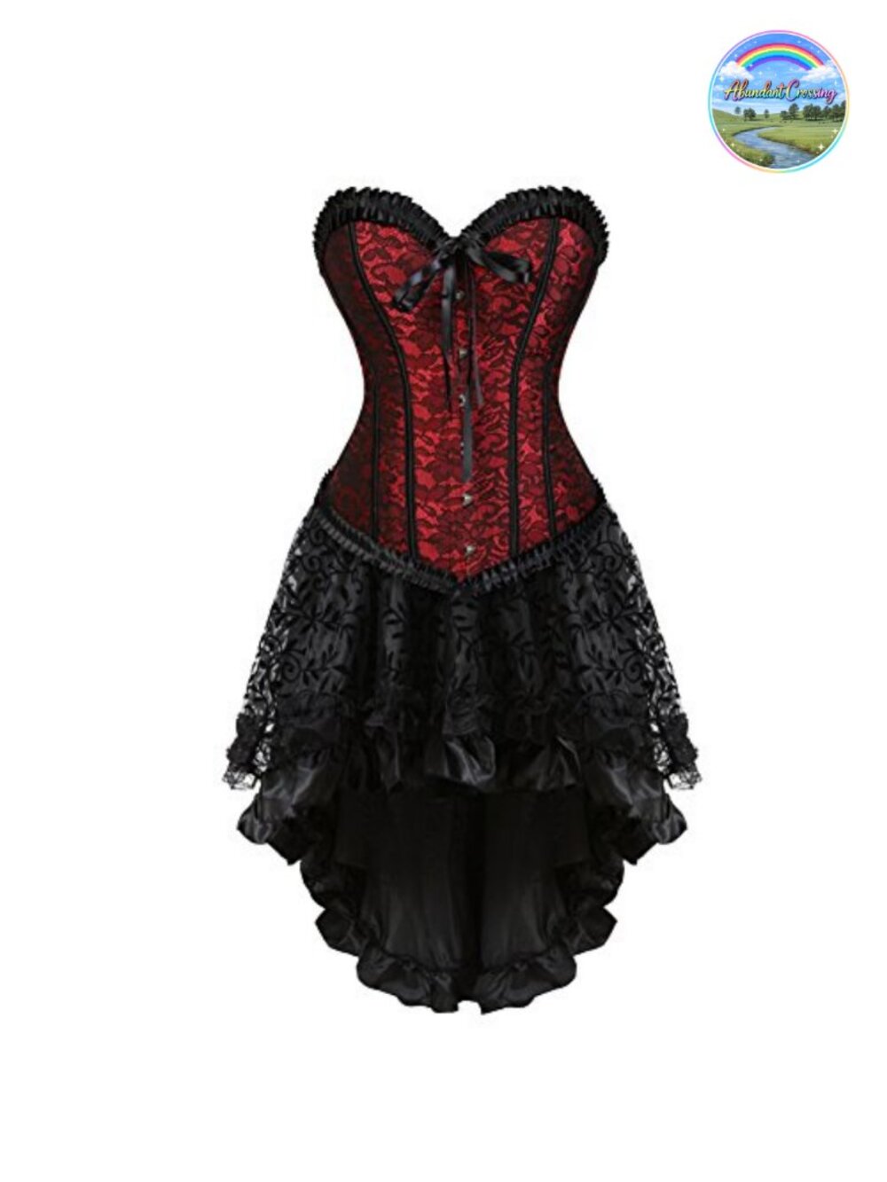 Women's Corset and Skirt Set Lace Up Back Halloween Renaissance Costume